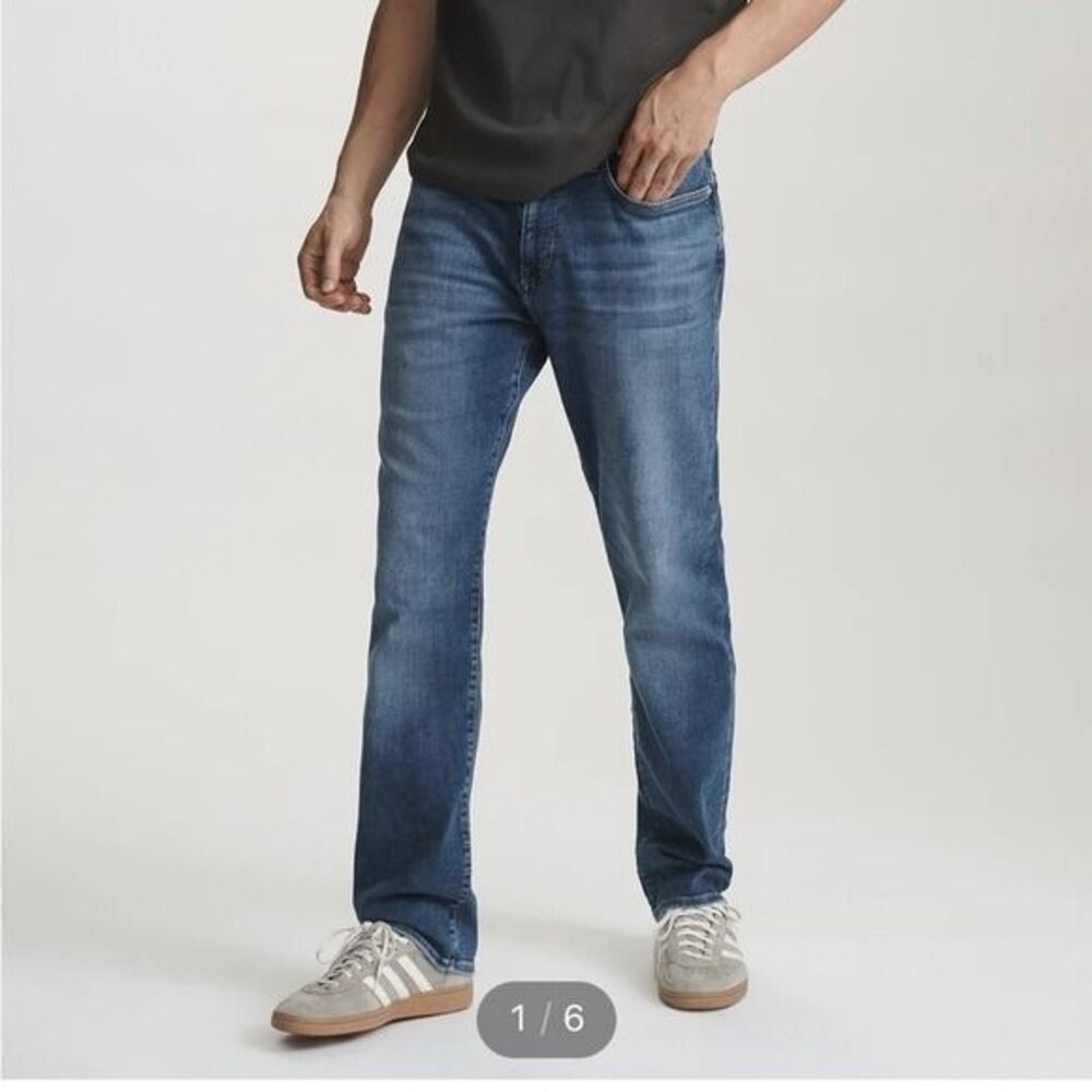 Mavi Jake Slim Leg Jeans Mens 34x34 Mid Brooklyn Blue Denim NWT